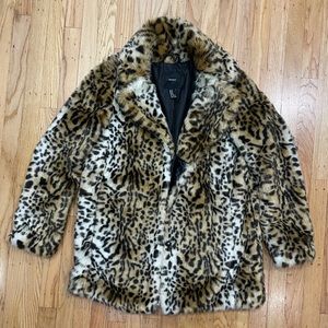 Cheetah Faux Fur Coat M